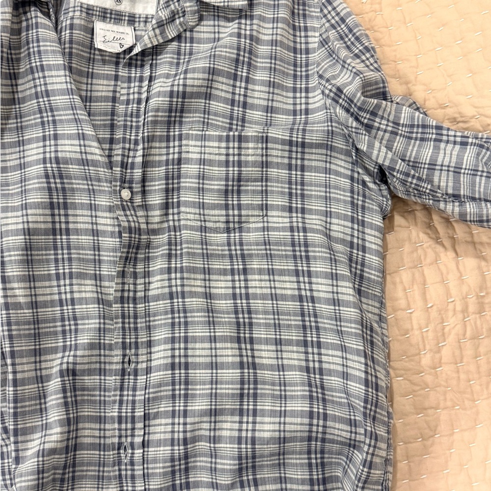 Frank & Eileen “Eileen” Grey Plaid button up Shirt